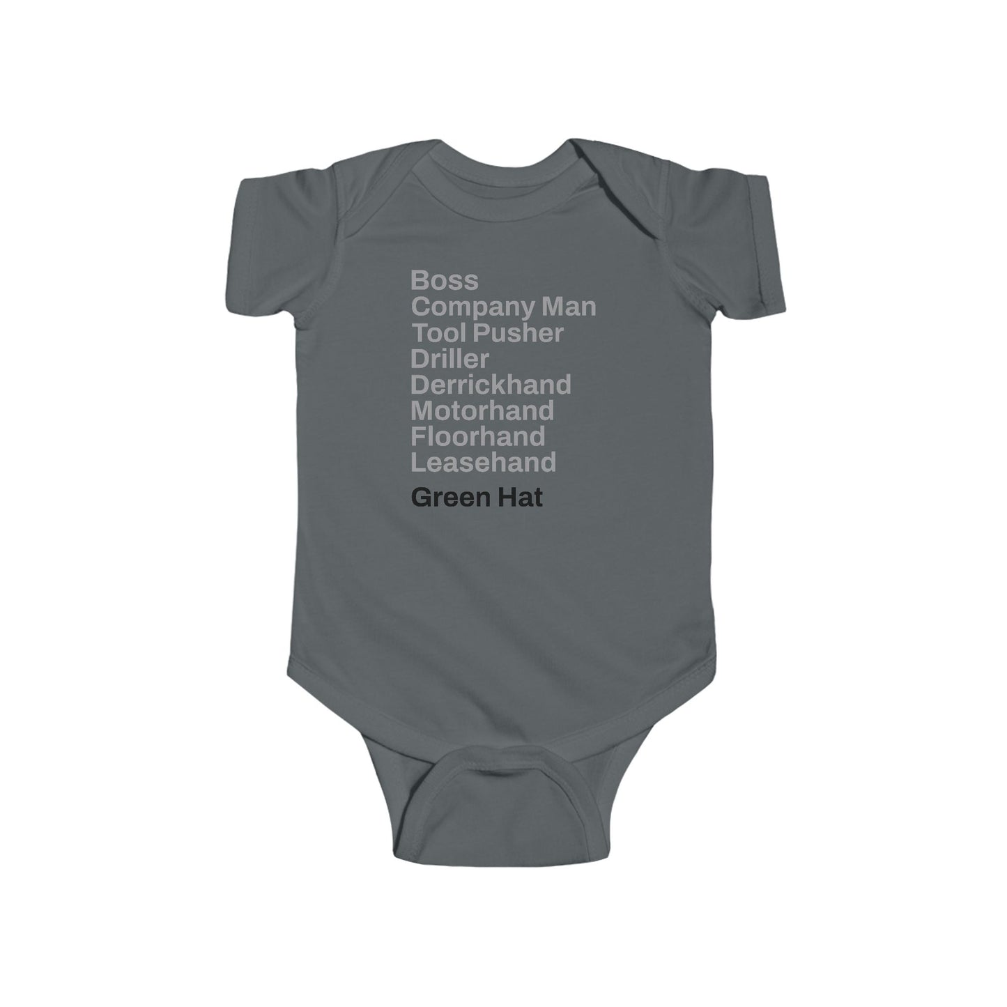 Rig Crew Series 'Green Hat' - Infant Short Sleeve Onesie