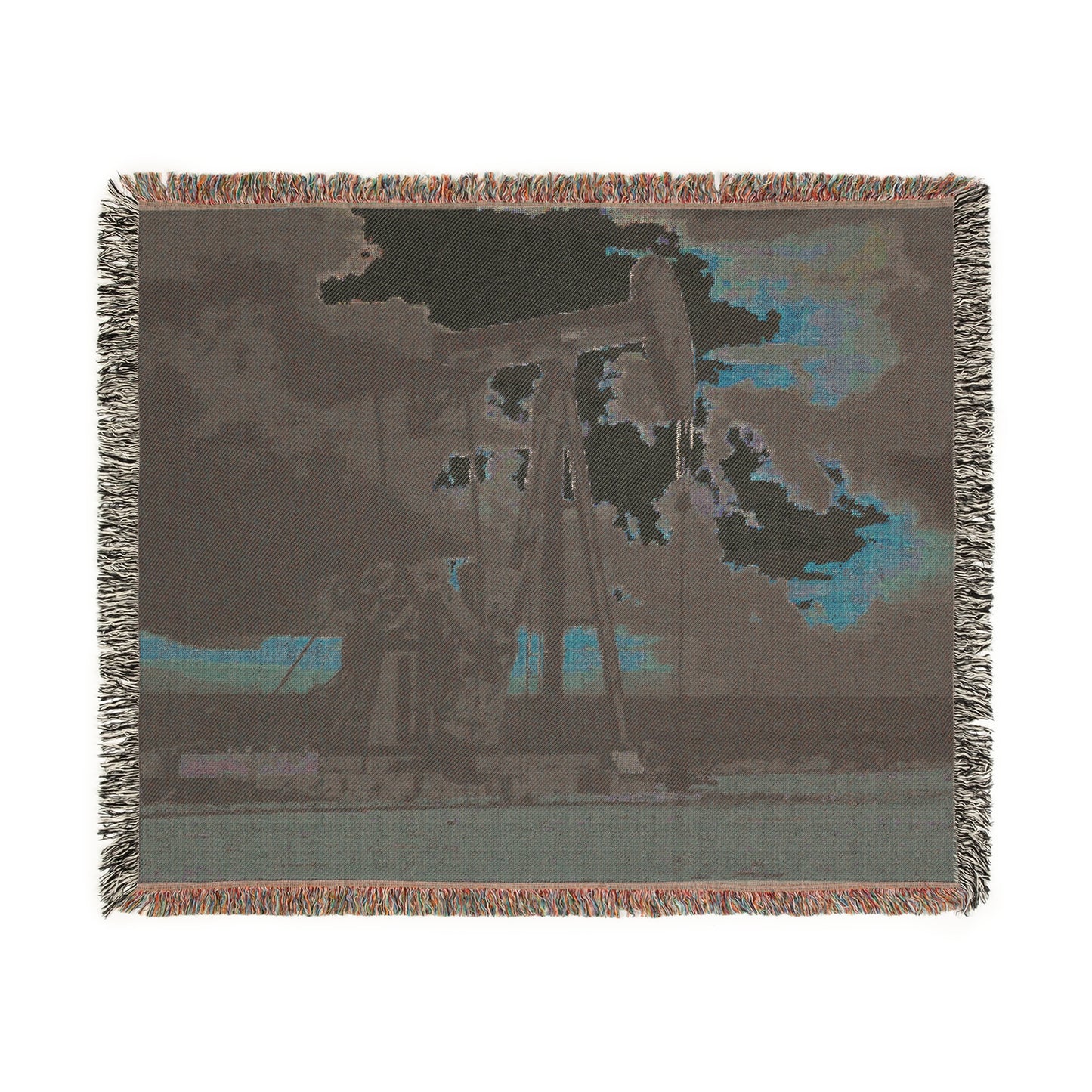 'Pumping Unit' Woven Blanket