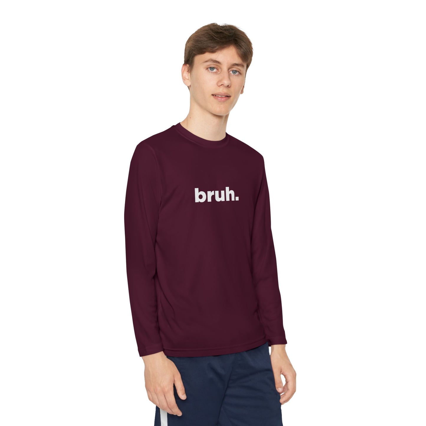 'bruh.' Youth Long Sleeve Tee