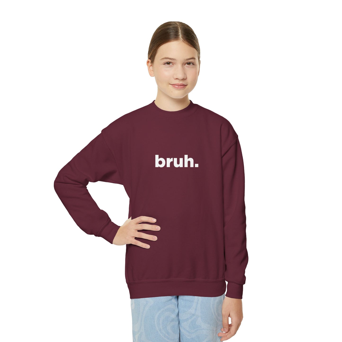 'bruh.' Youth Sweatshirt