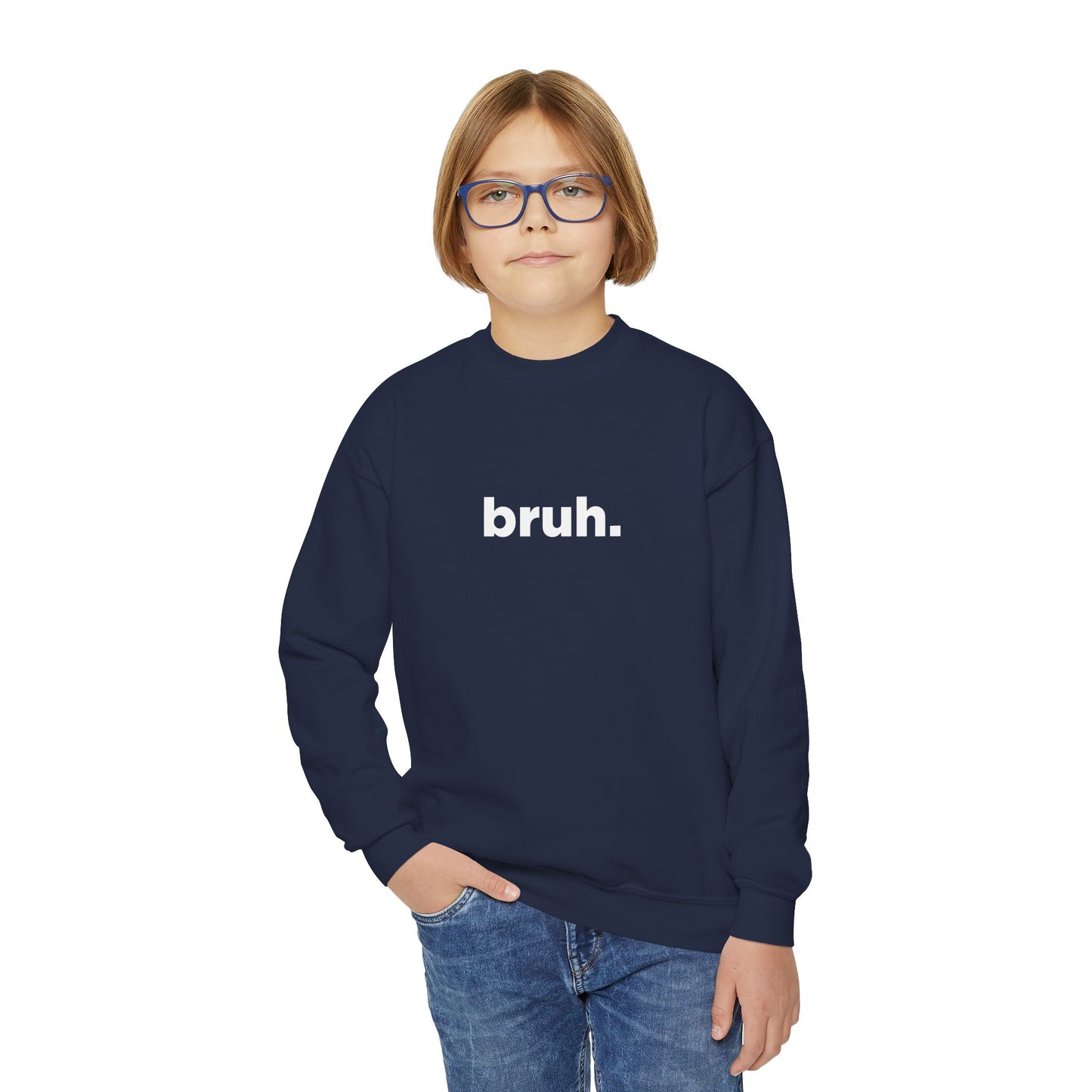 'bruh.' Youth Sweatshirt