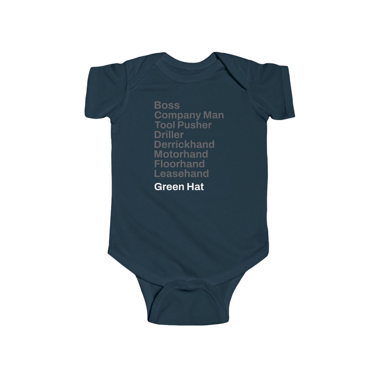 Rig Crew Series 'Green Hat' - Infant Short Sleeve Onesie