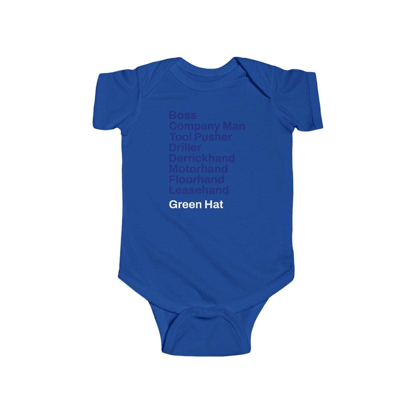 Rig Crew Series 'Green Hat' - Infant Short Sleeve Onesie