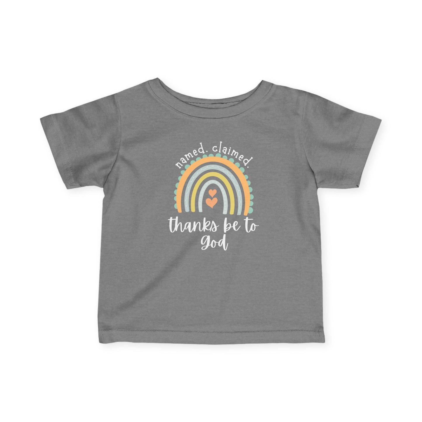 'Thanks be to God' Rainbow Infant Short Sleeve Tee