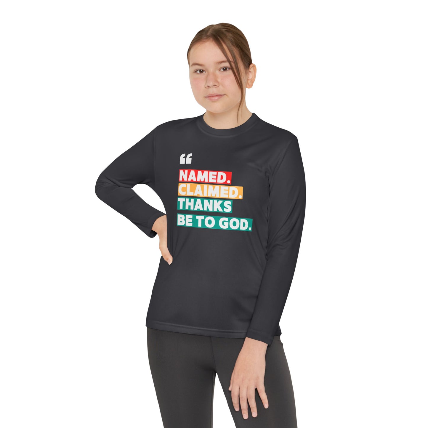 'Named, Claimed' Youth Long Sleeve Tee