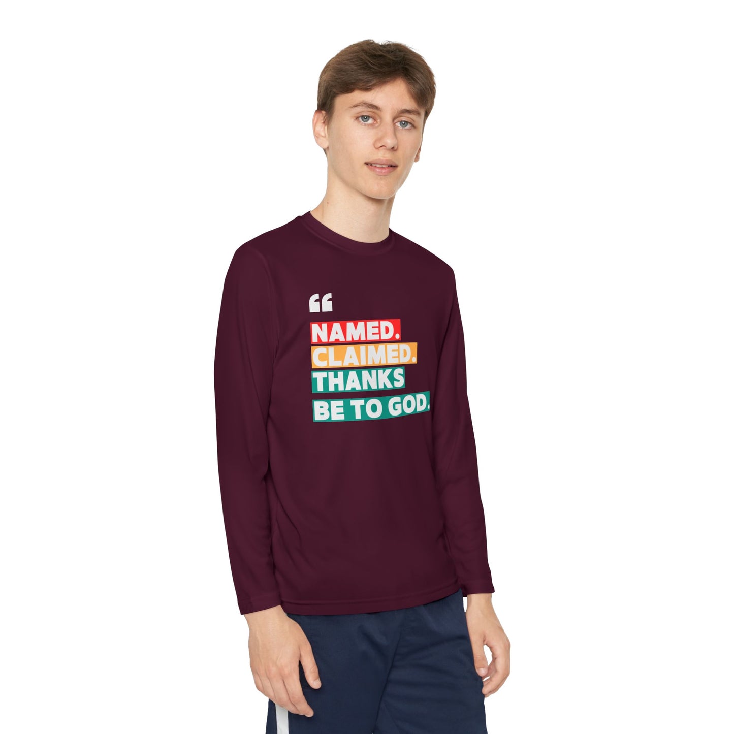 'Named, Claimed' Youth Long Sleeve Tee