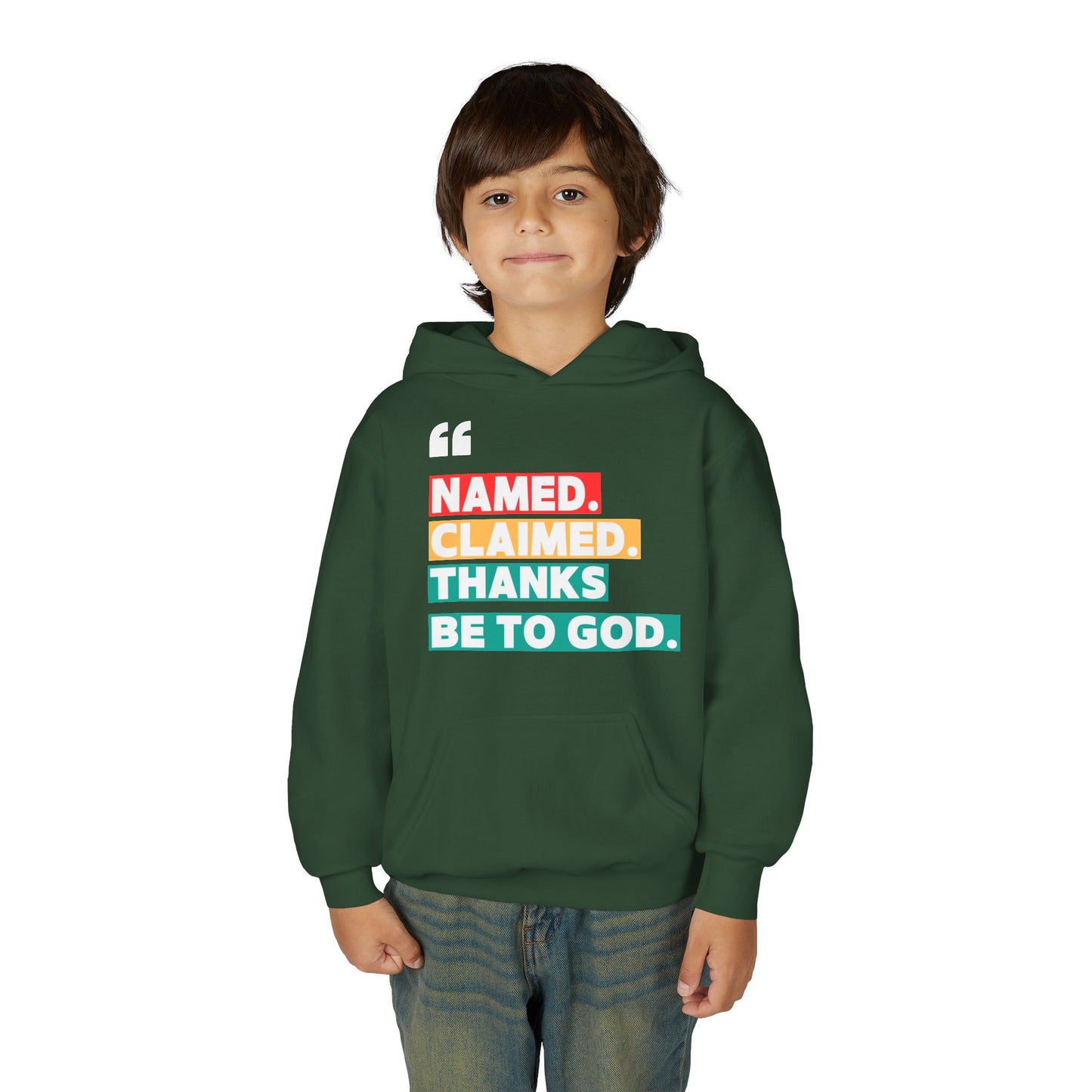 'Named, Claimed' Youth Hoodie