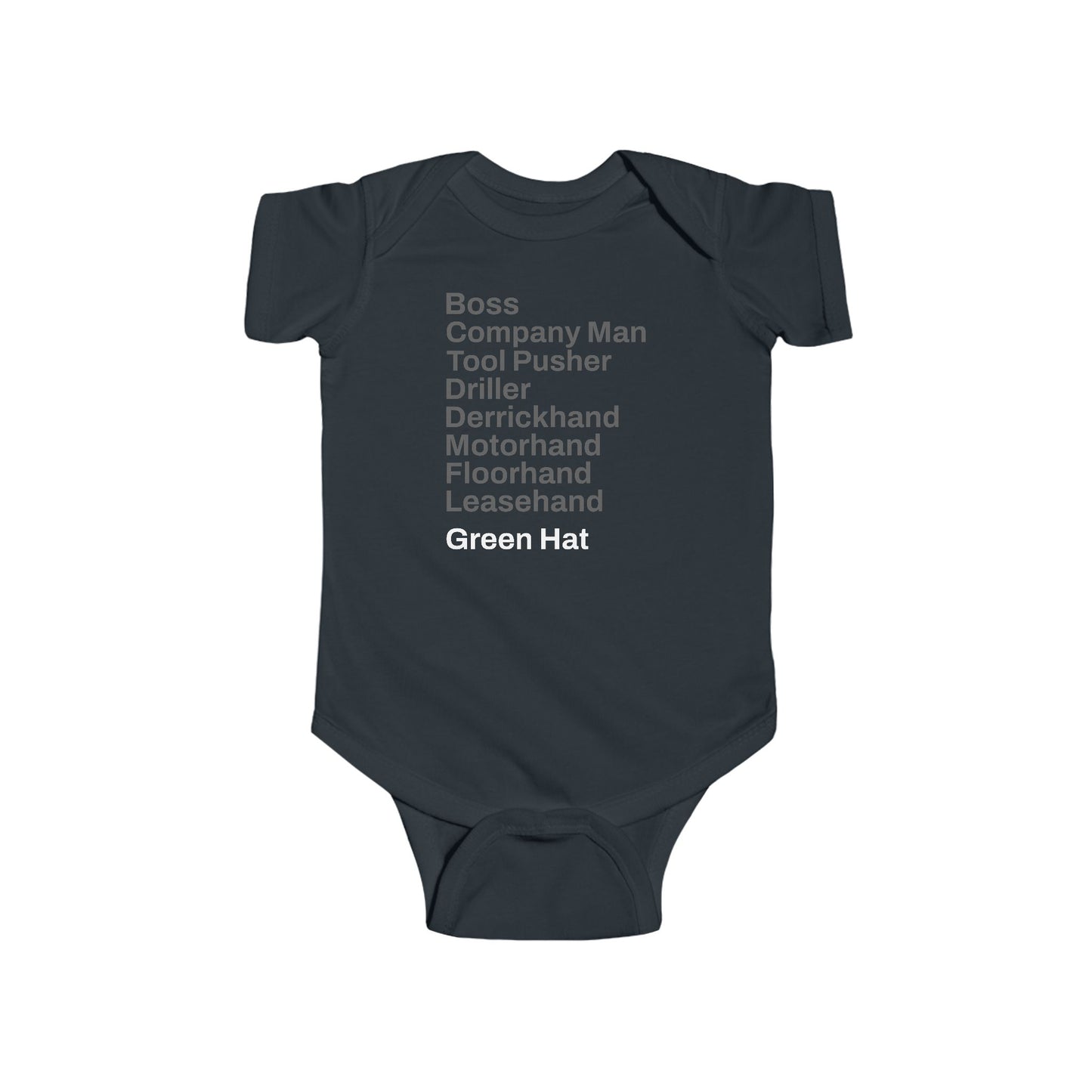 Rig Crew Series 'Green Hat' - Infant Short Sleeve Onesie