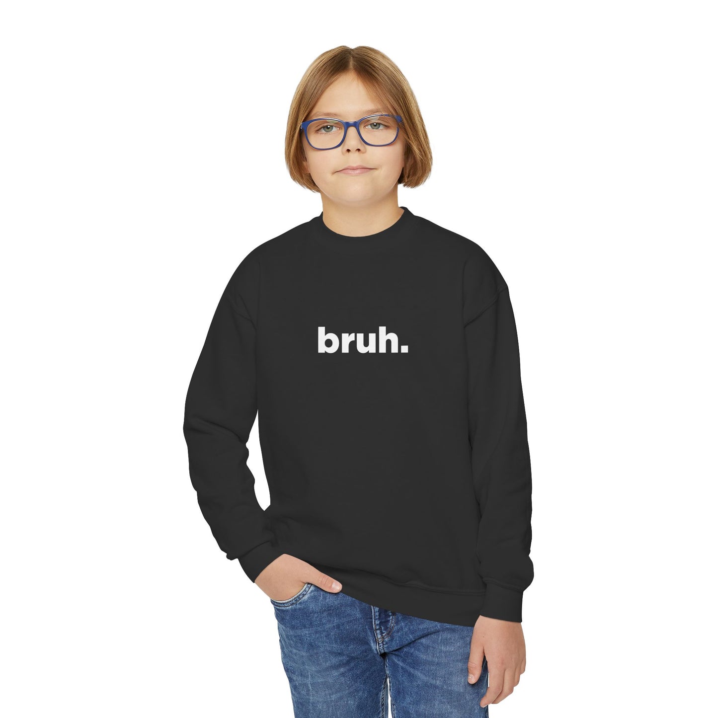 'bruh.' Youth Sweatshirt