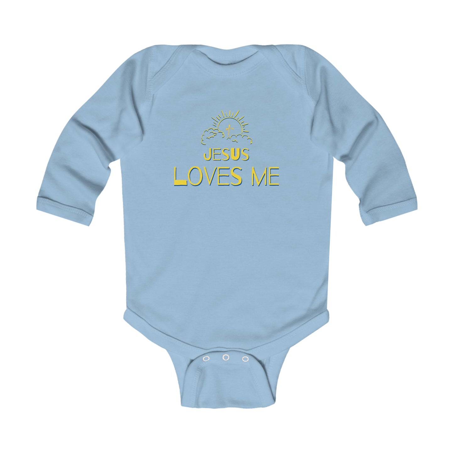 'Jesus Loves Me' Infant Long Sleeve Onesie