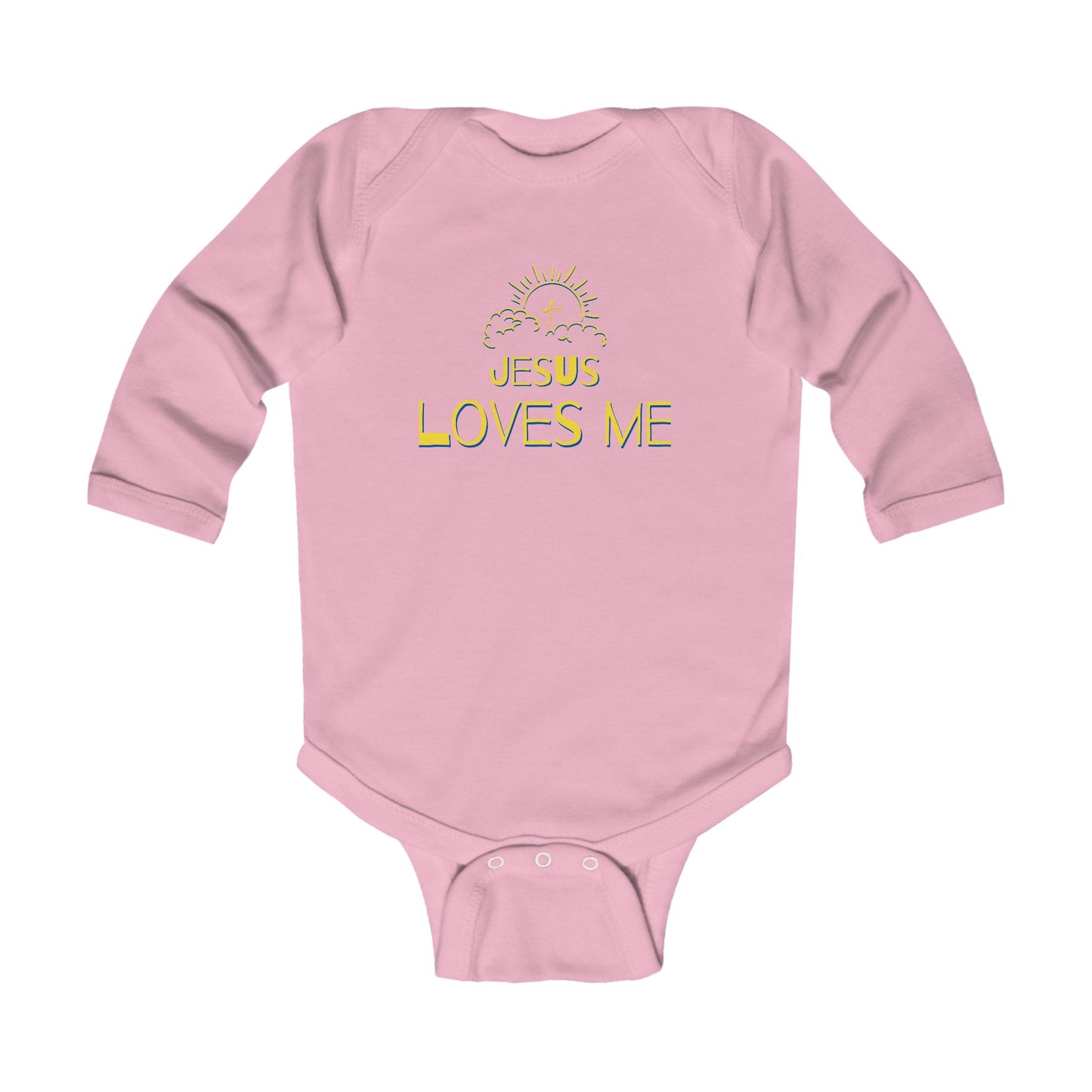 'Jesus Loves Me' Infant Long Sleeve Onesie