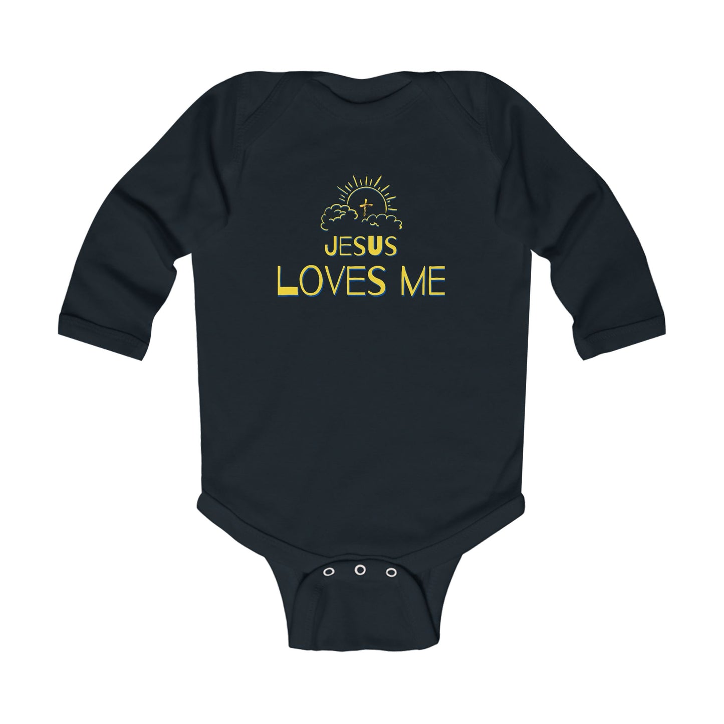 'Jesus Loves Me' Infant Long Sleeve Onesie