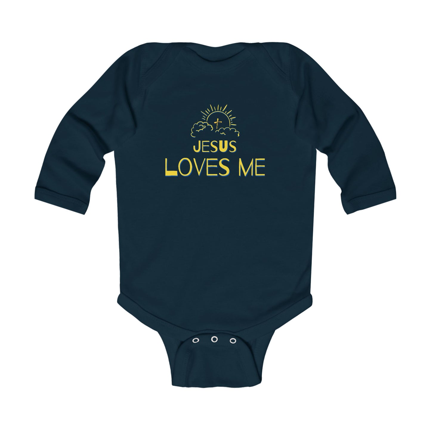 'Jesus Loves Me' Infant Long Sleeve Onesie