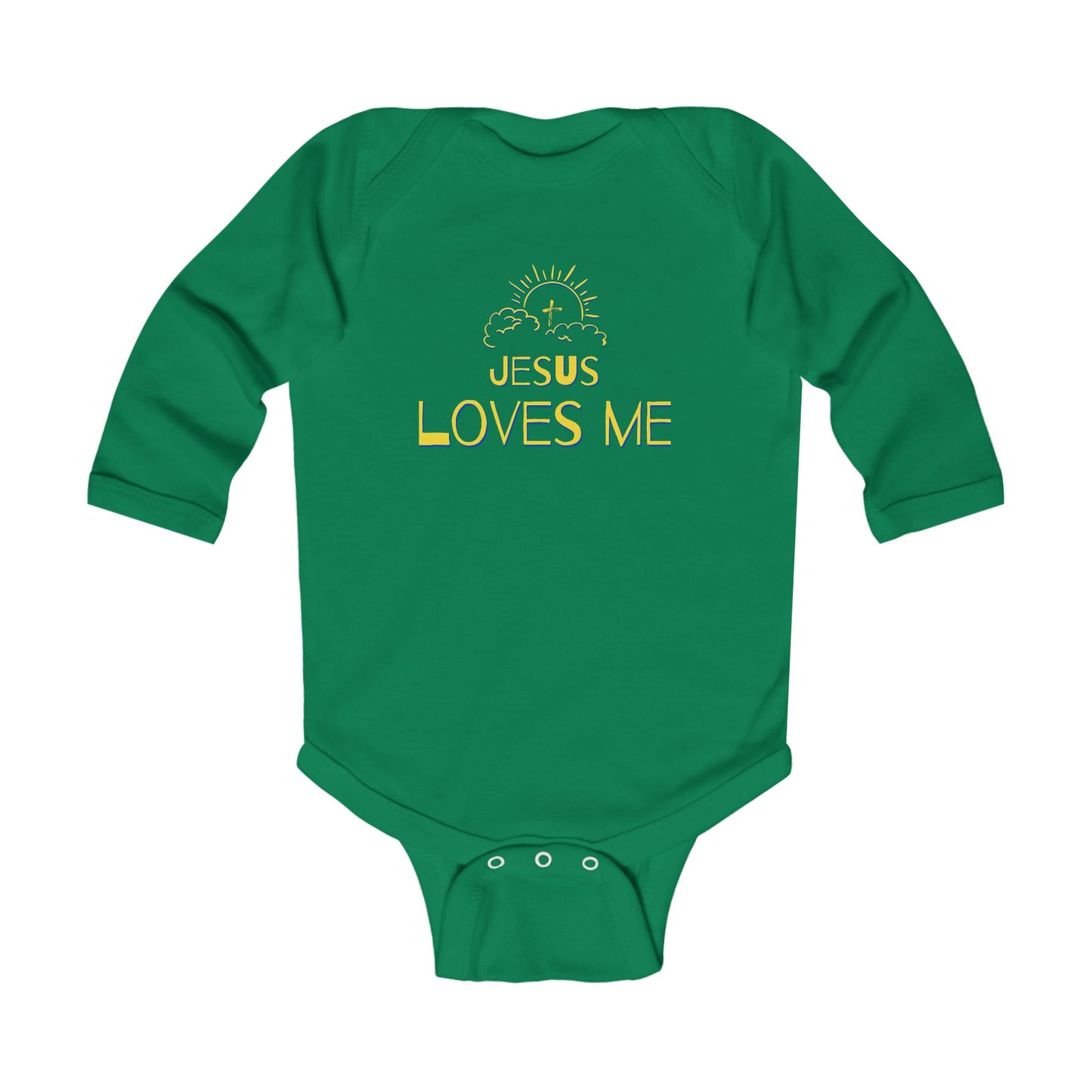 'Jesus Loves Me' Infant Long Sleeve Onesie