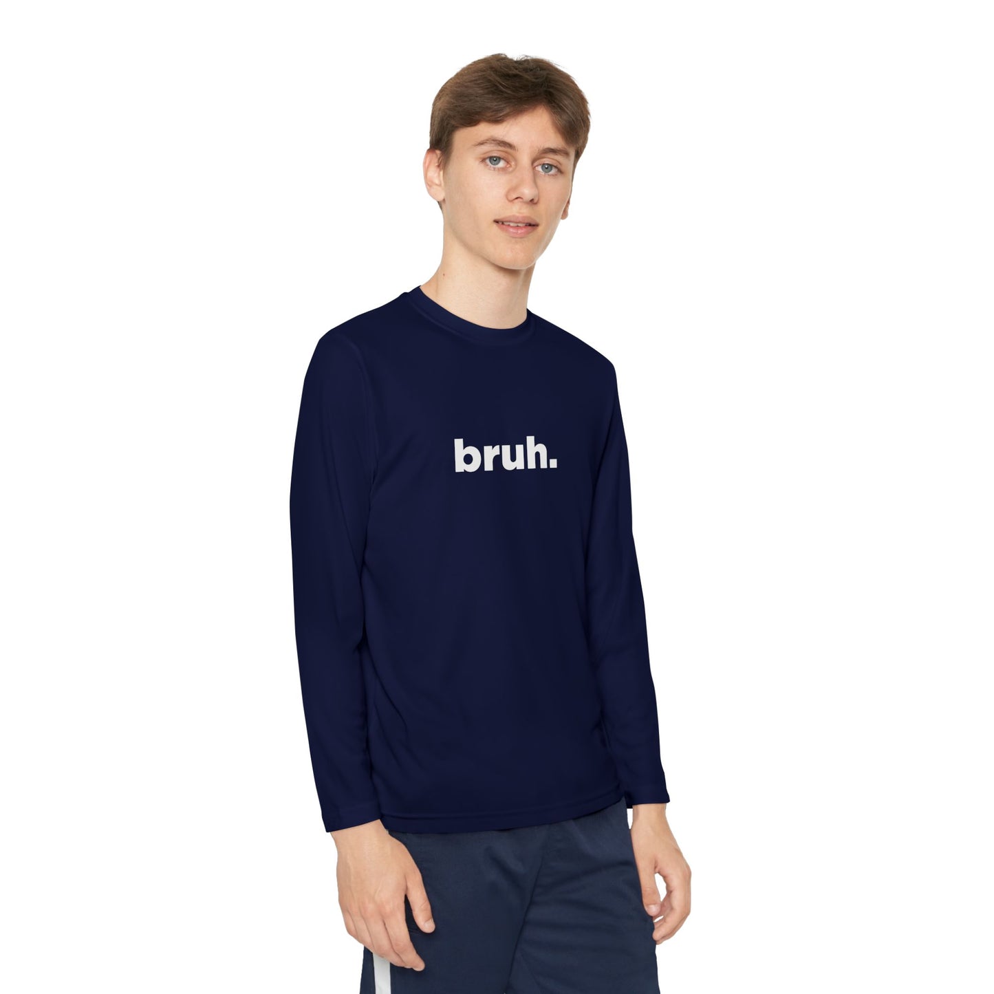 'bruh.' Youth Long Sleeve Tee