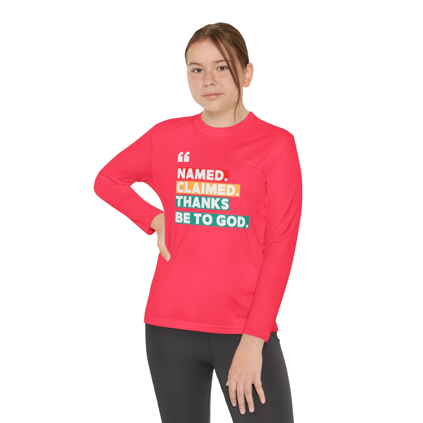 'Named, Claimed' Youth Long Sleeve Tee