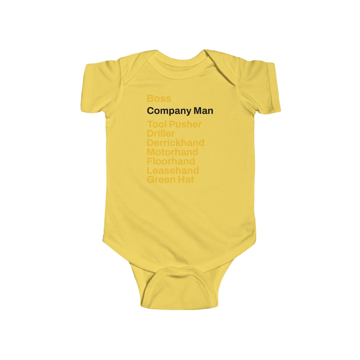 Rig Crew Series 'Company Man' - Infant Short Sleeve Onesie