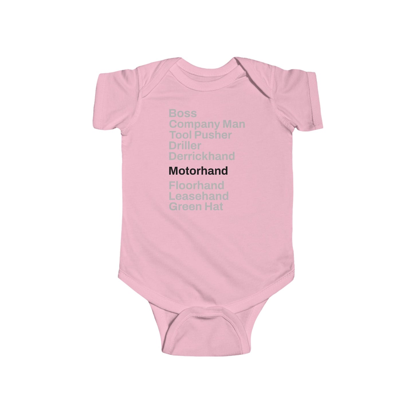 Rig Crew Series 'Motorhand' - Infant Short Sleeve Onesie