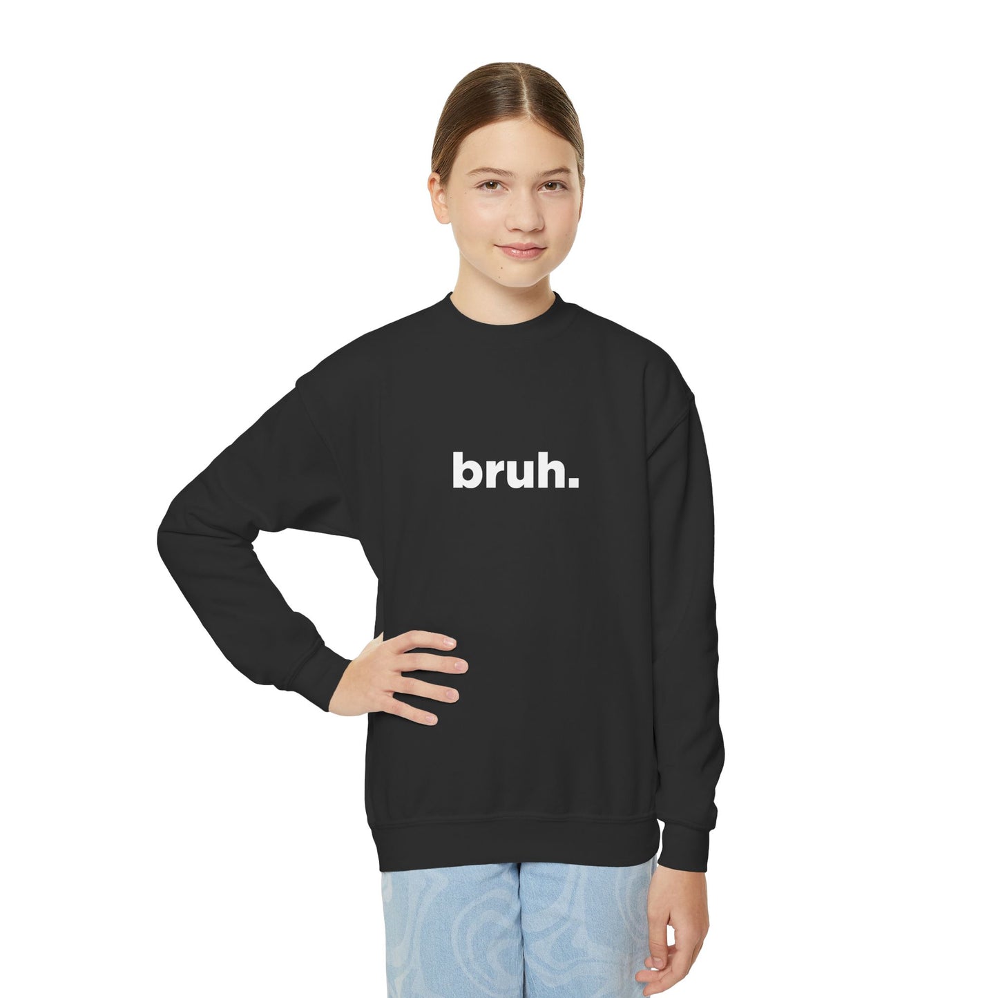 'bruh.' Youth Sweatshirt