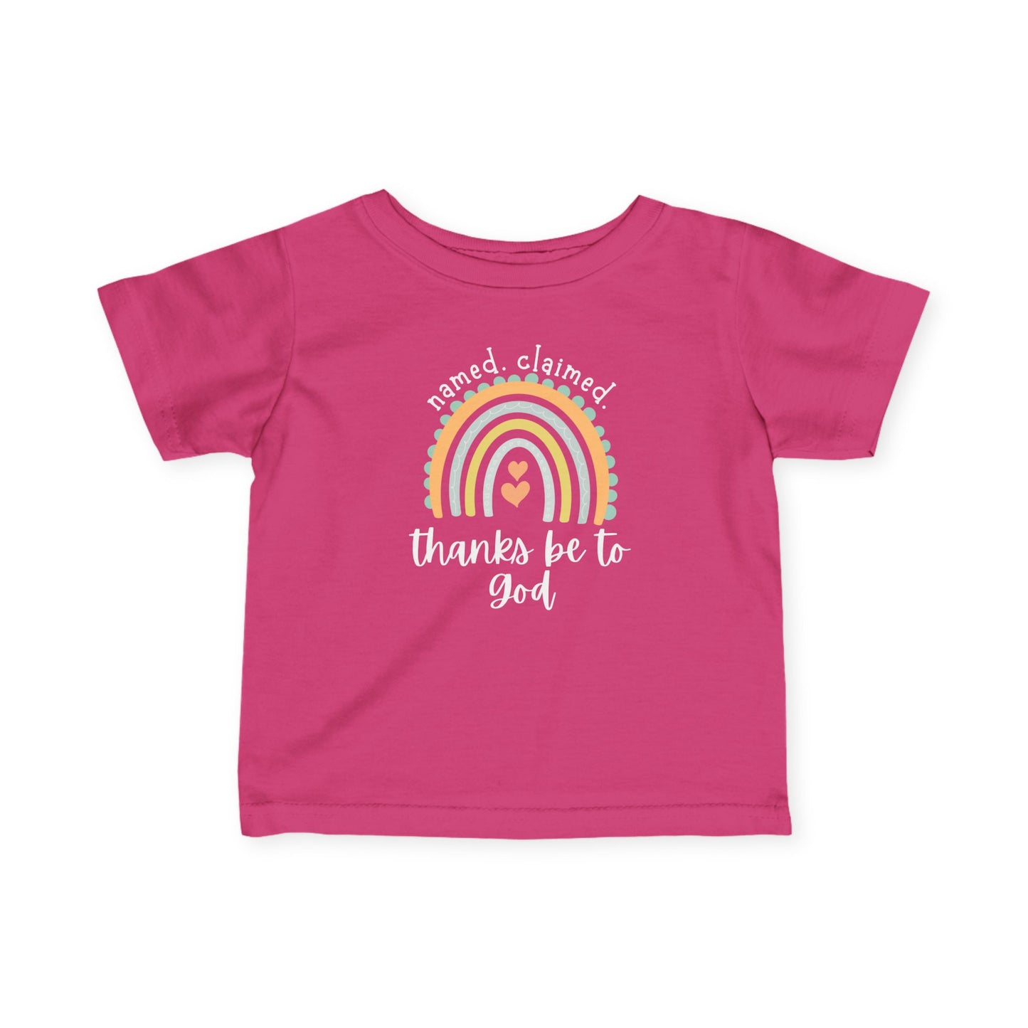 'Thanks be to God' Rainbow Infant Short Sleeve Tee