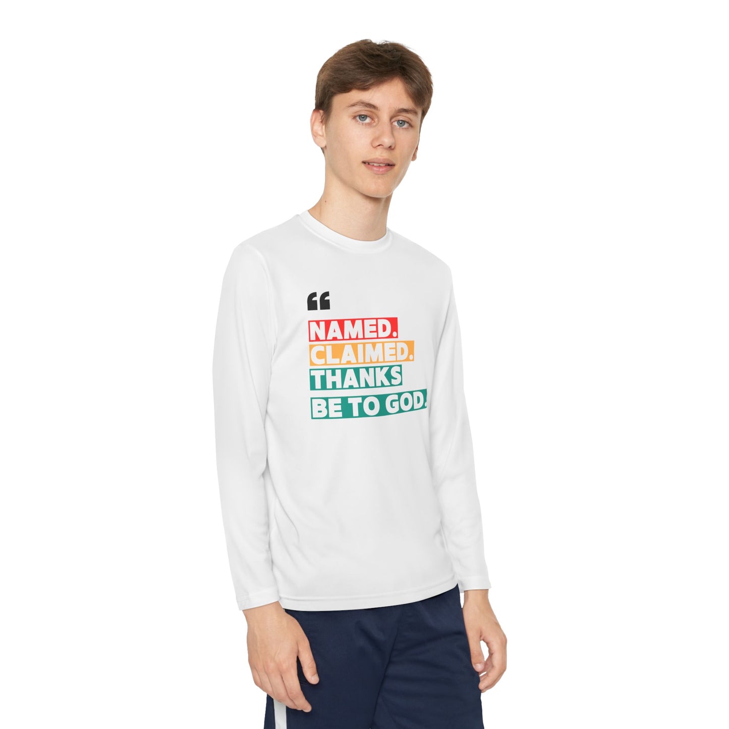 'Named, Claimed' Youth Long Sleeve Tee