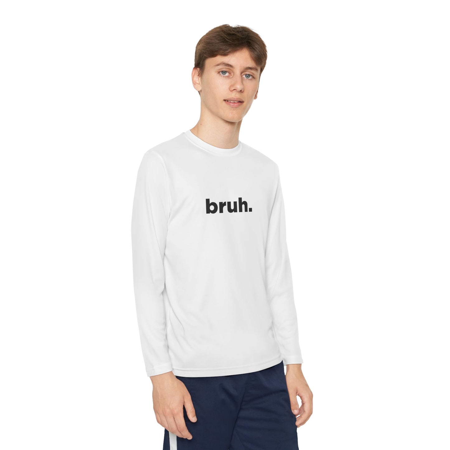 'bruh.' Youth Long Sleeve Tee