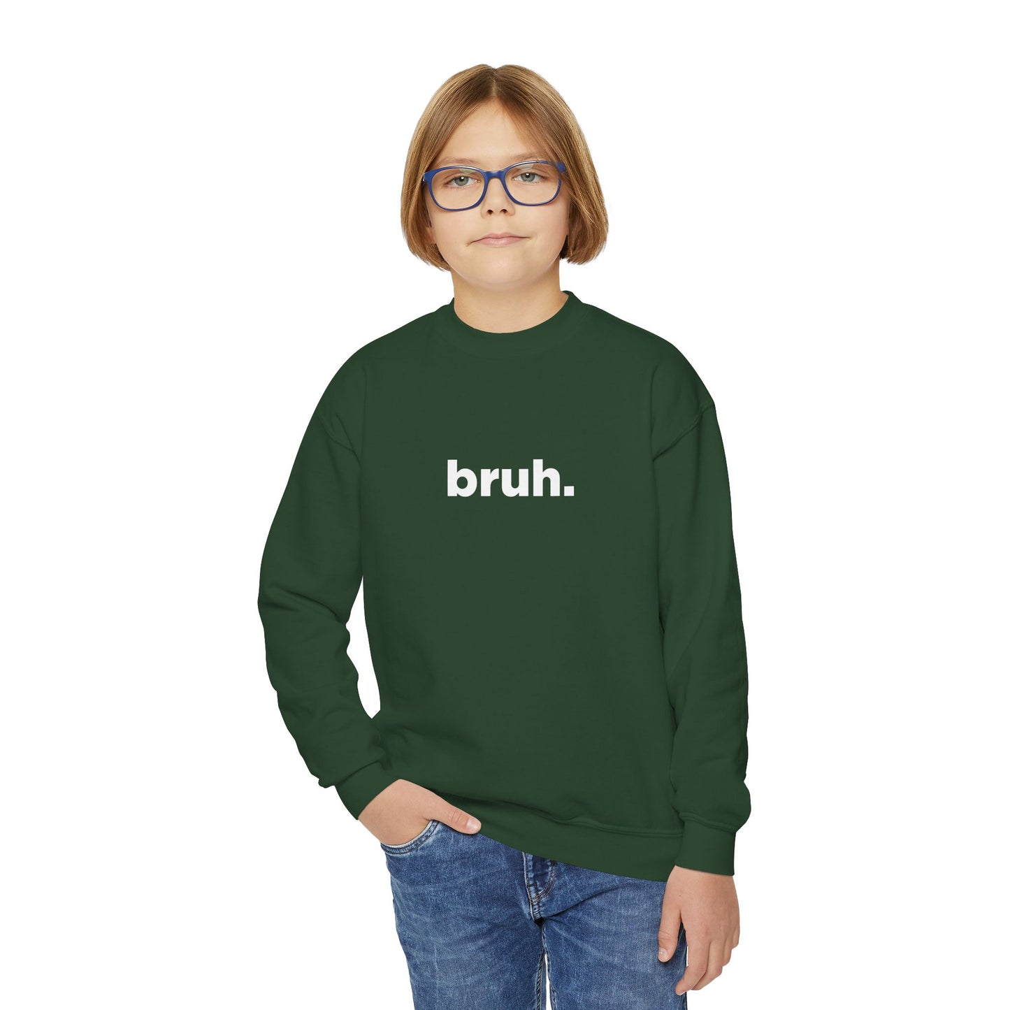 'bruh.' Youth Sweatshirt