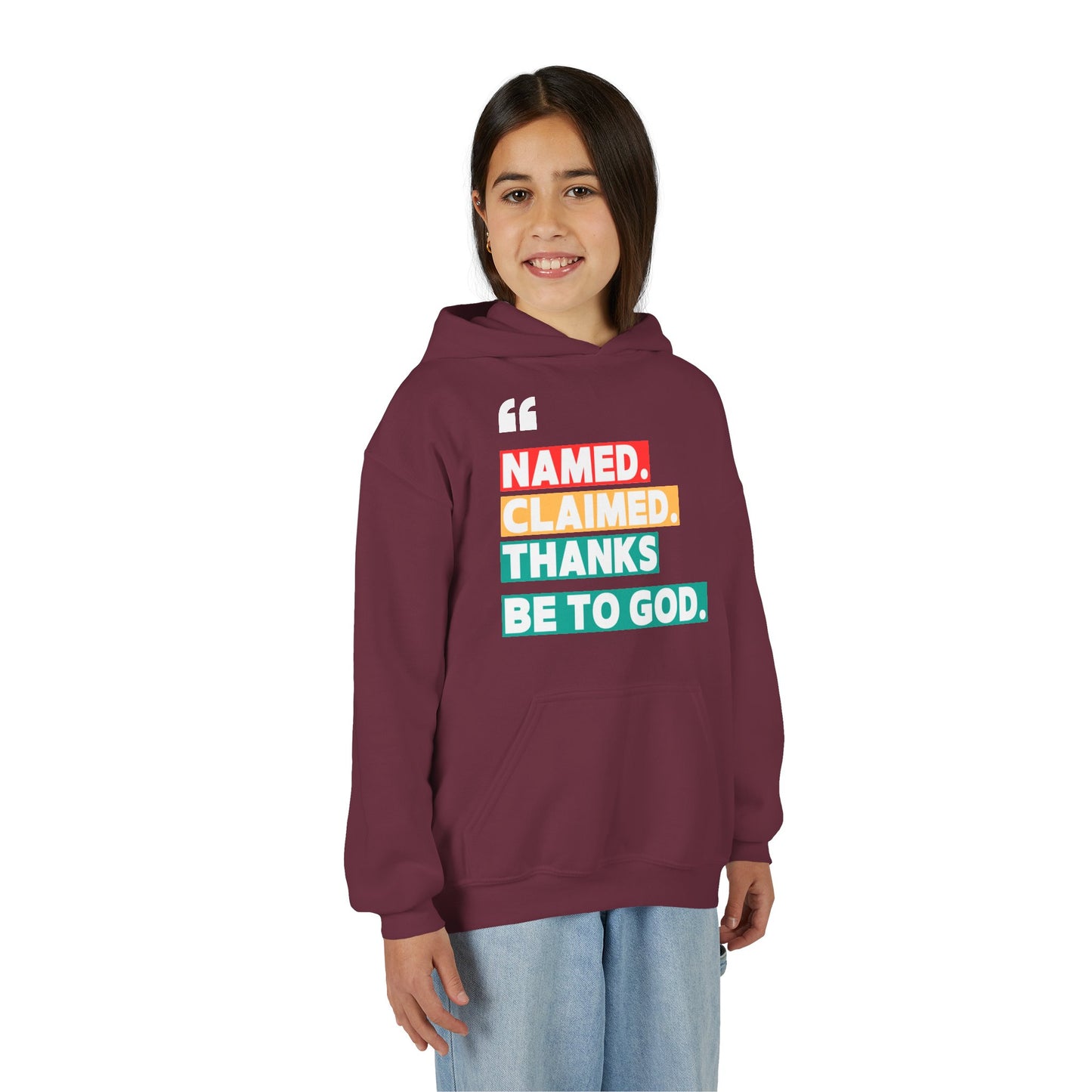 'Named, Claimed' Youth Hoodie