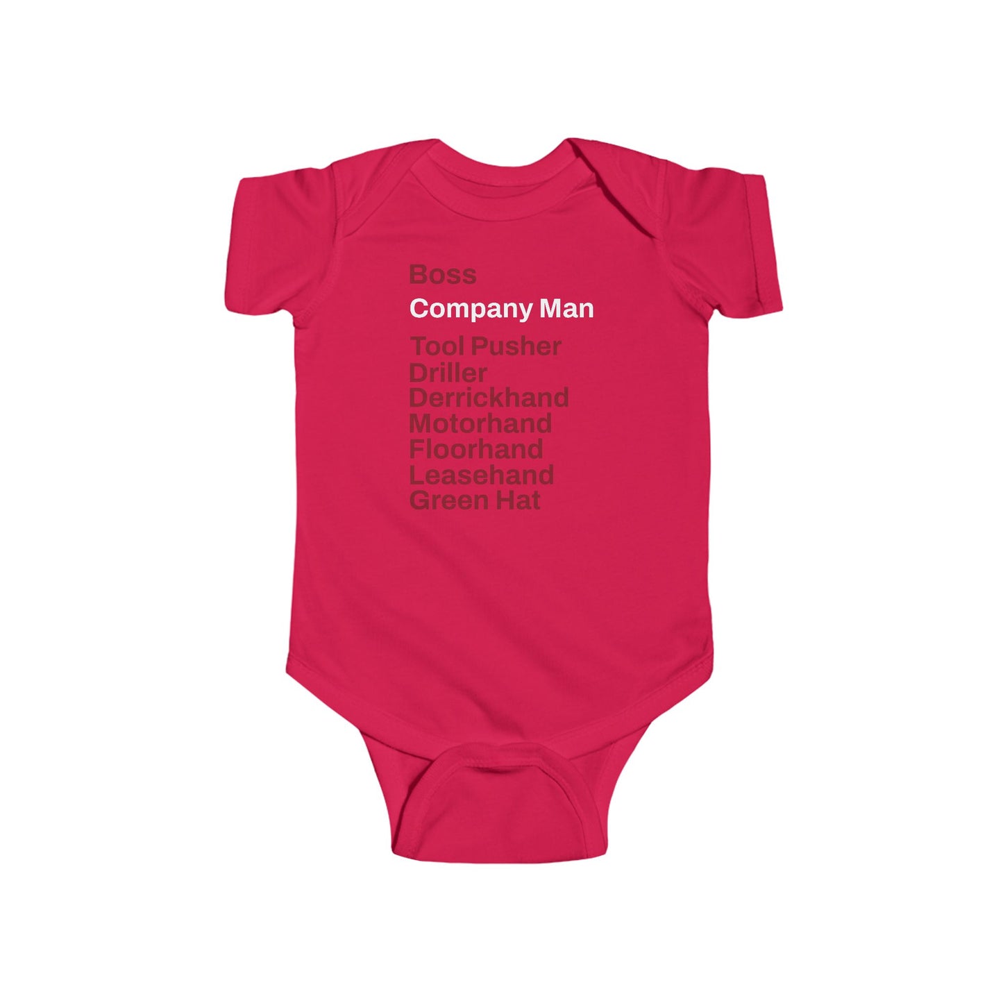Rig Crew Series 'Company Man' - Infant Short Sleeve Onesie