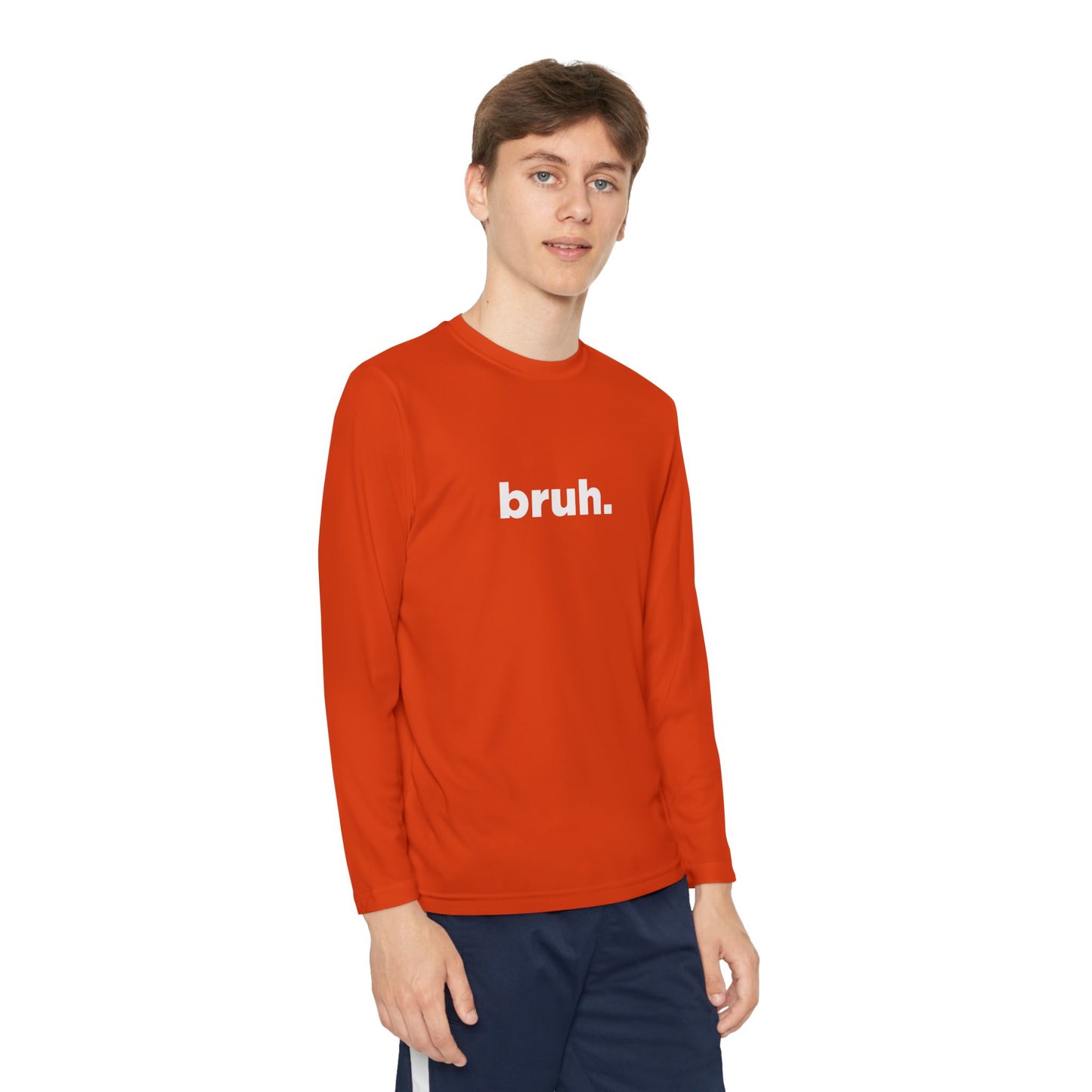 'bruh.' Youth Long Sleeve Tee