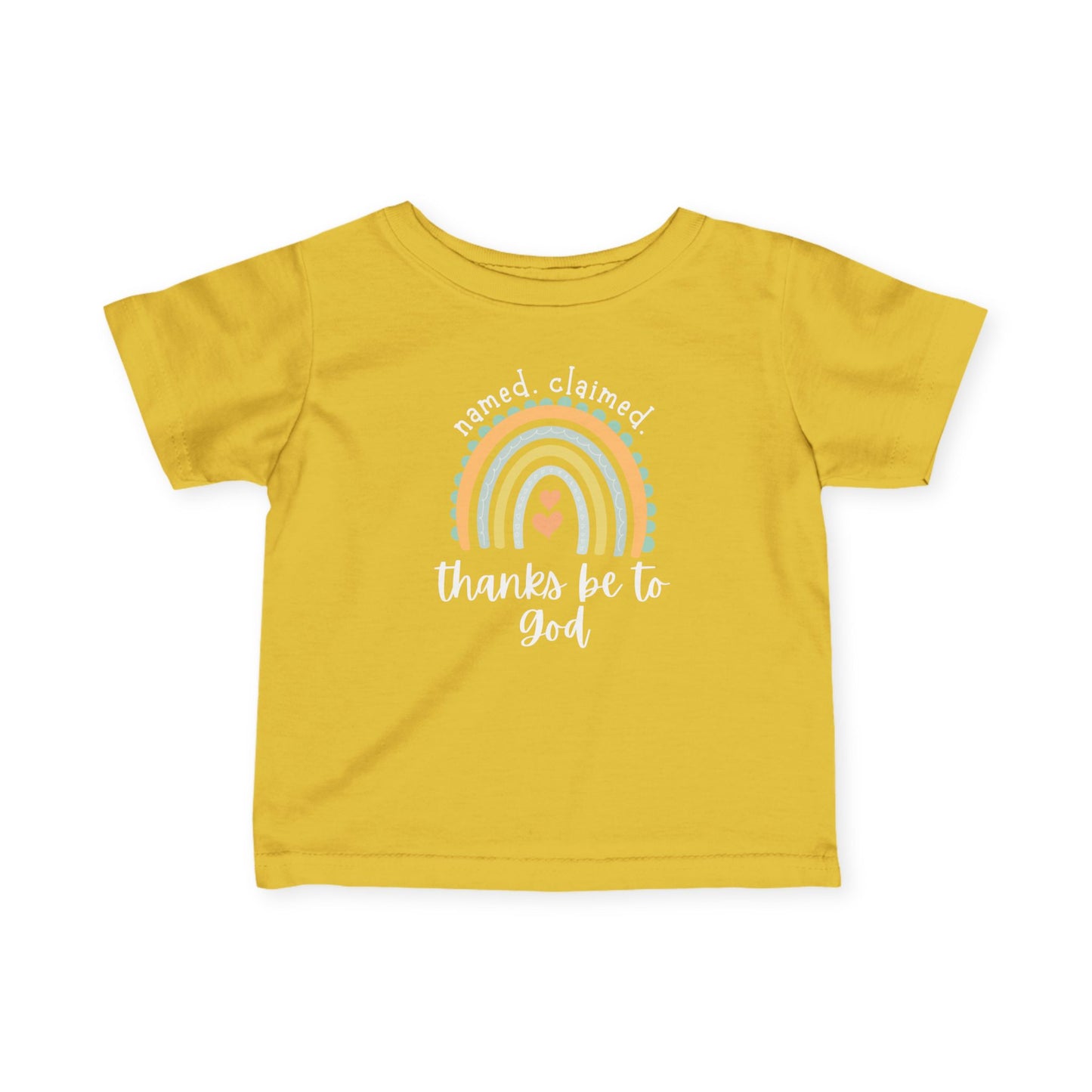 'Thanks be to God' Rainbow Infant Short Sleeve Tee