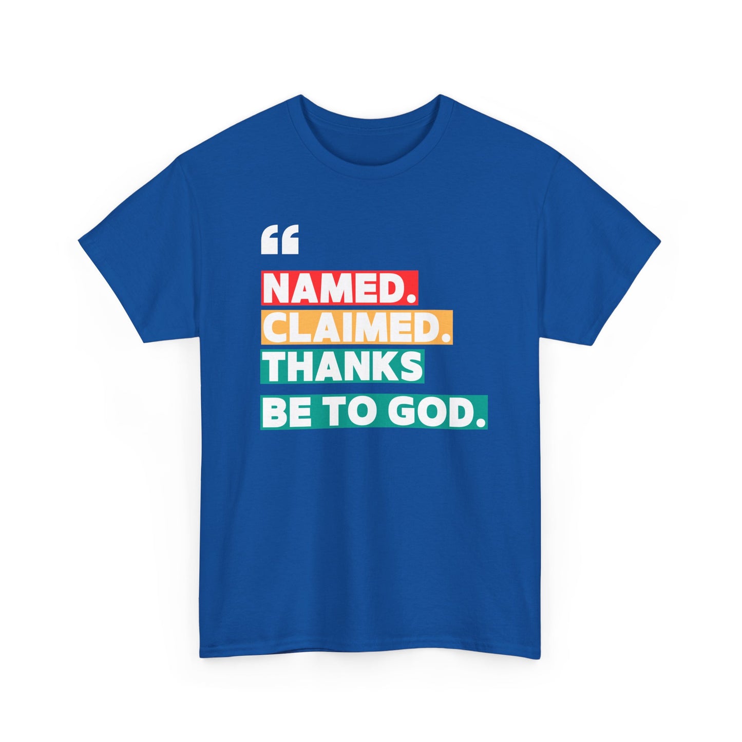 'Named, Claimed' Adult Short Sleeve Tee