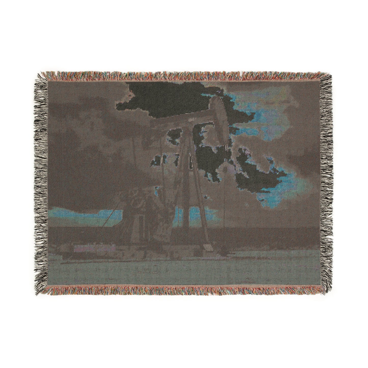 'Pumping Unit' Woven Blanket