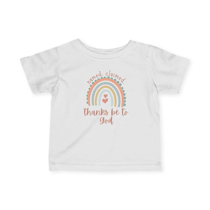 'Thanks be to God' Rainbow Infant Short Sleeve Tee