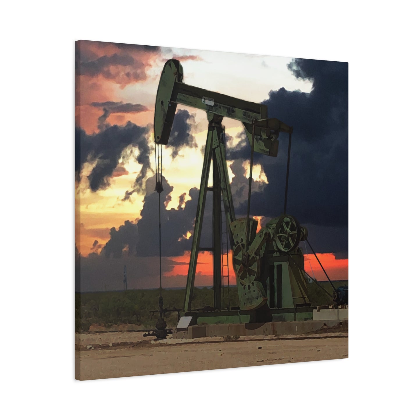 'Pumping Unit' Canvas Gallery Wrap