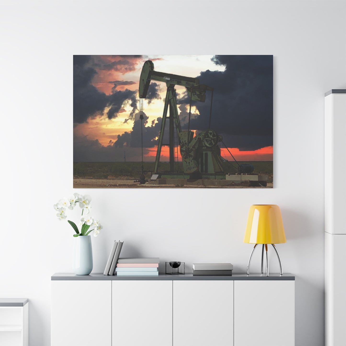 'Pumping Unit' Canvas Gallery Wrap