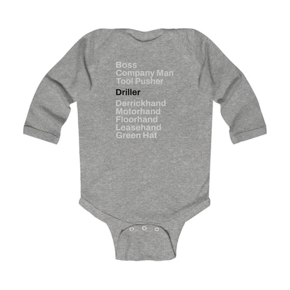 Rig Crew Series 'Driller' - Infant Long Sleeve Onesie