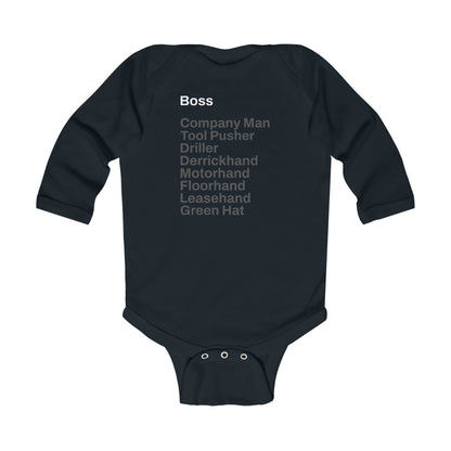Rig Crew Series 'Boss' - Infant Long Sleeve Onesie