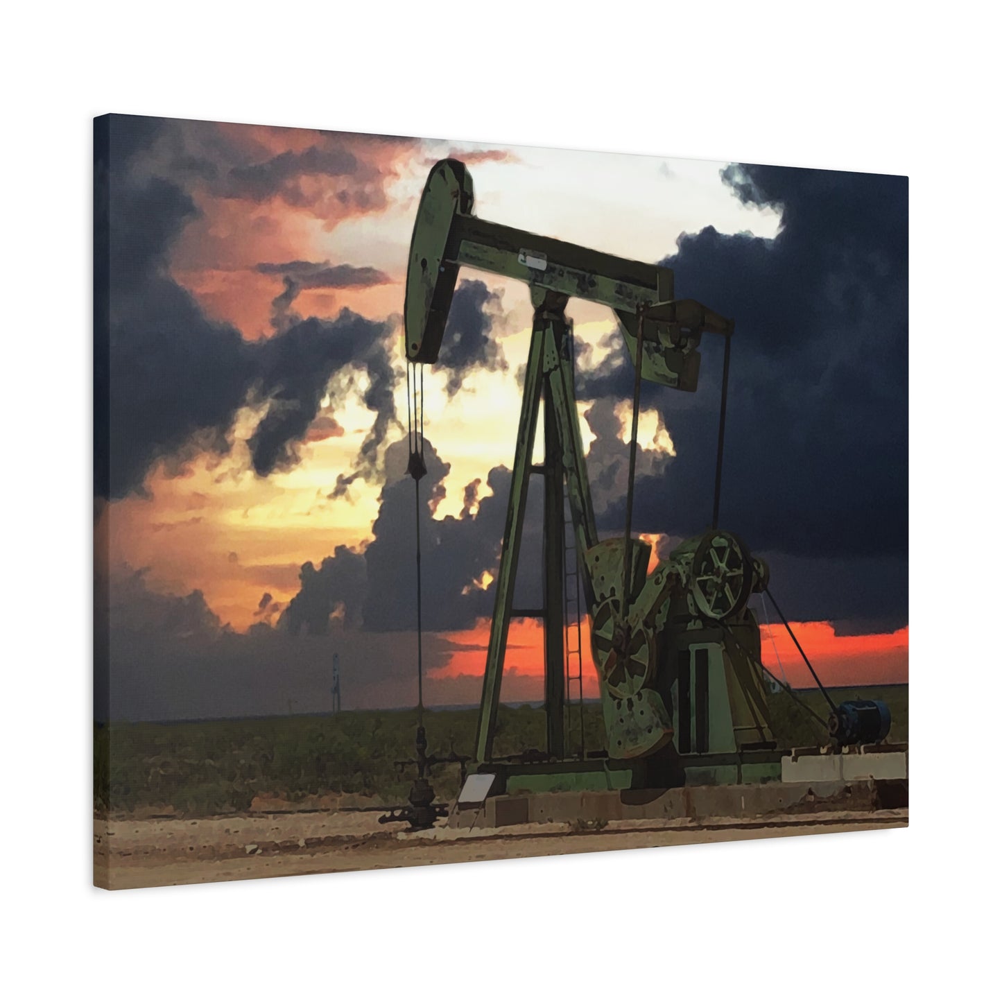 'Pumping Unit' Canvas Gallery Wrap