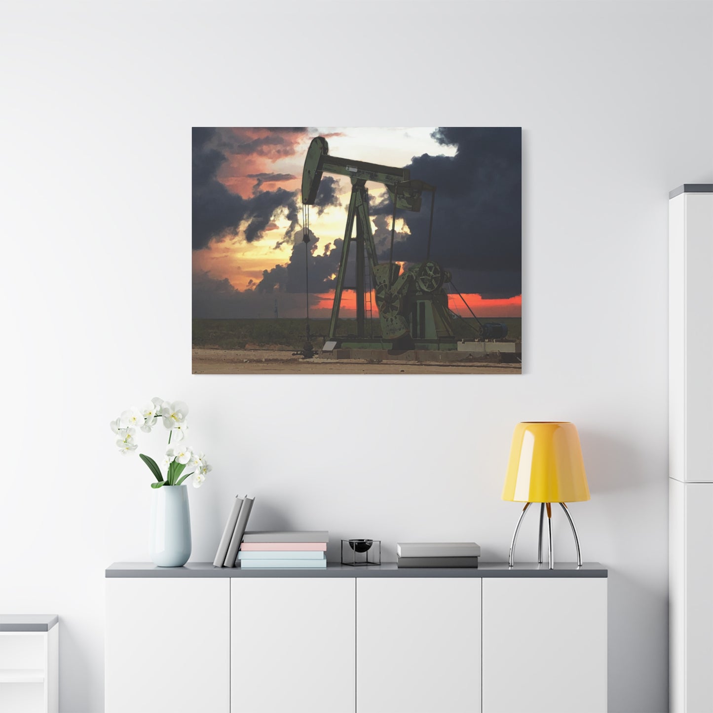 'Pumping Unit' Canvas Gallery Wrap