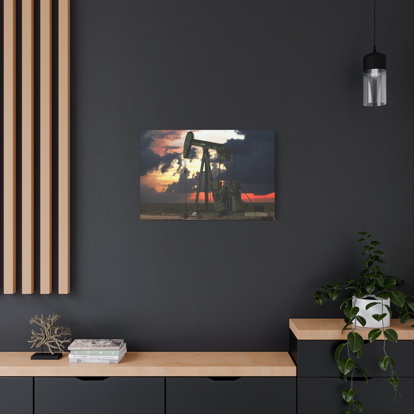'Pumping Unit' Canvas Gallery Wrap