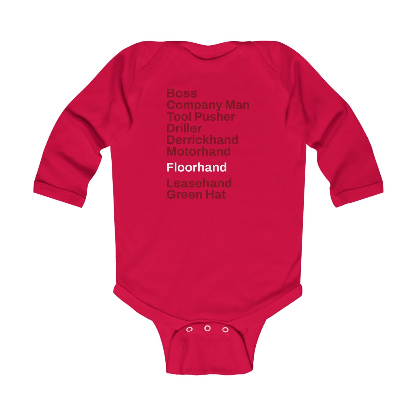 Rig Crew Series 'Floorhand' - Infant Long Sleeve Onesie