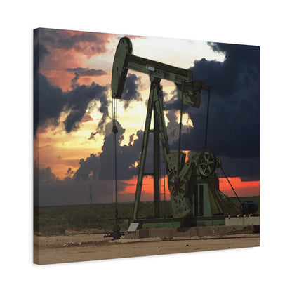 'Pumping Unit' Canvas Gallery Wrap