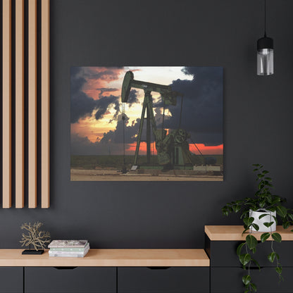 'Pumping Unit' Canvas Gallery Wrap