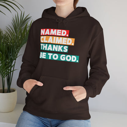'Named, Claimed' Adult Pullover Hoodie