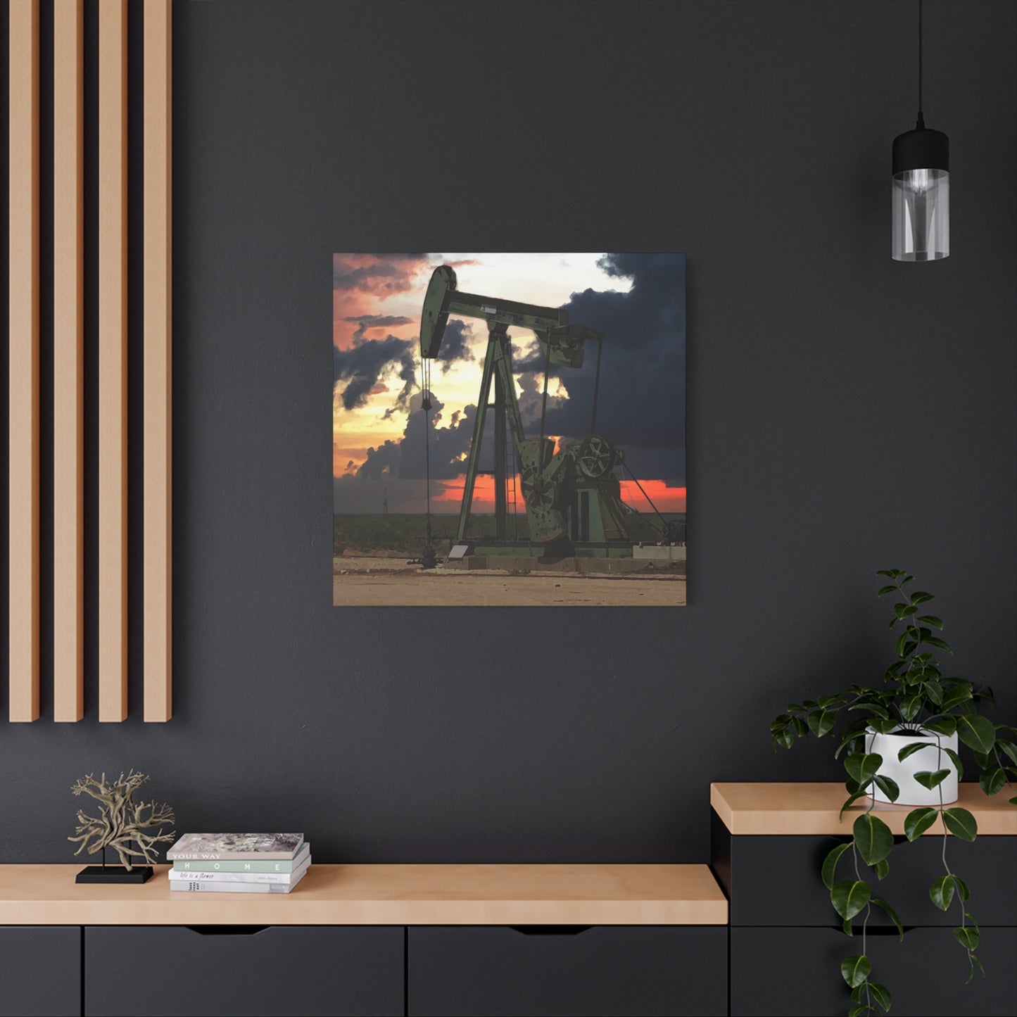 'Pumping Unit' Canvas Gallery Wrap
