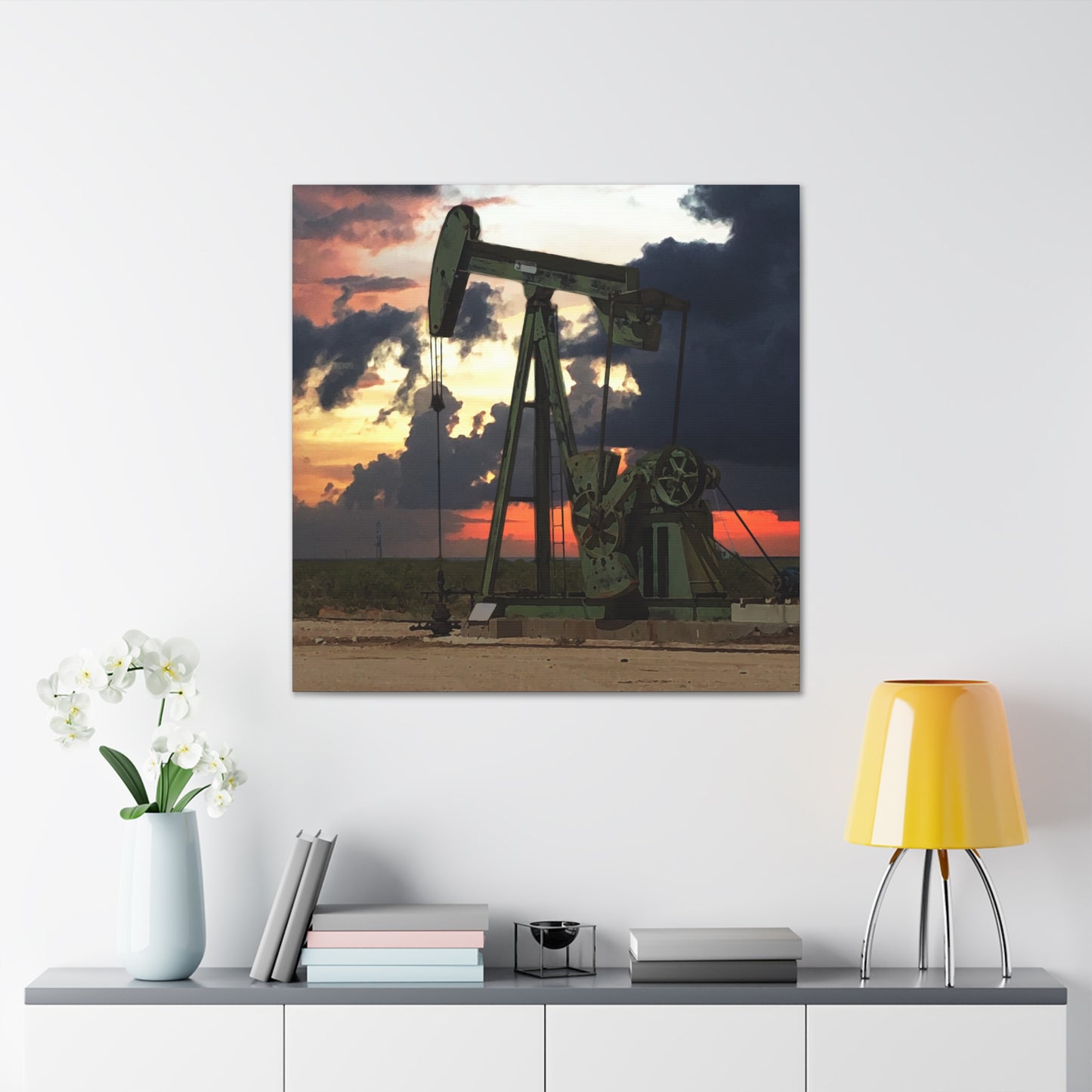 'Pumping Unit' Canvas Gallery Wrap