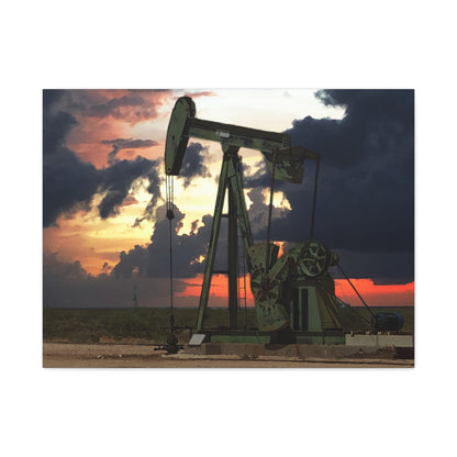 'Pumping Unit' Canvas Gallery Wrap