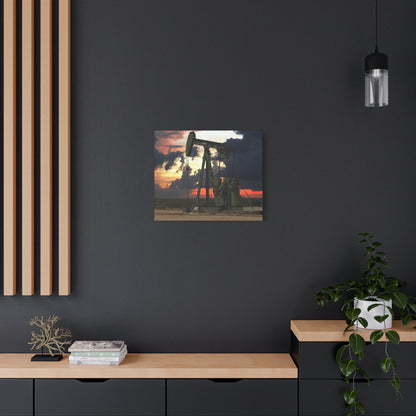 'Pumping Unit' Canvas Gallery Wrap