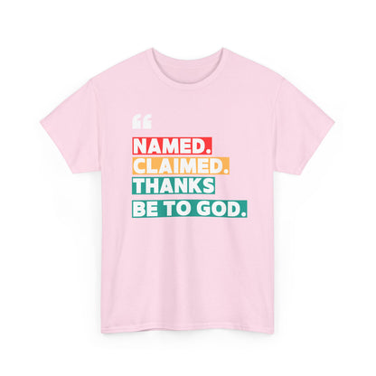 'Named, Claimed' Adult Short Sleeve Tee